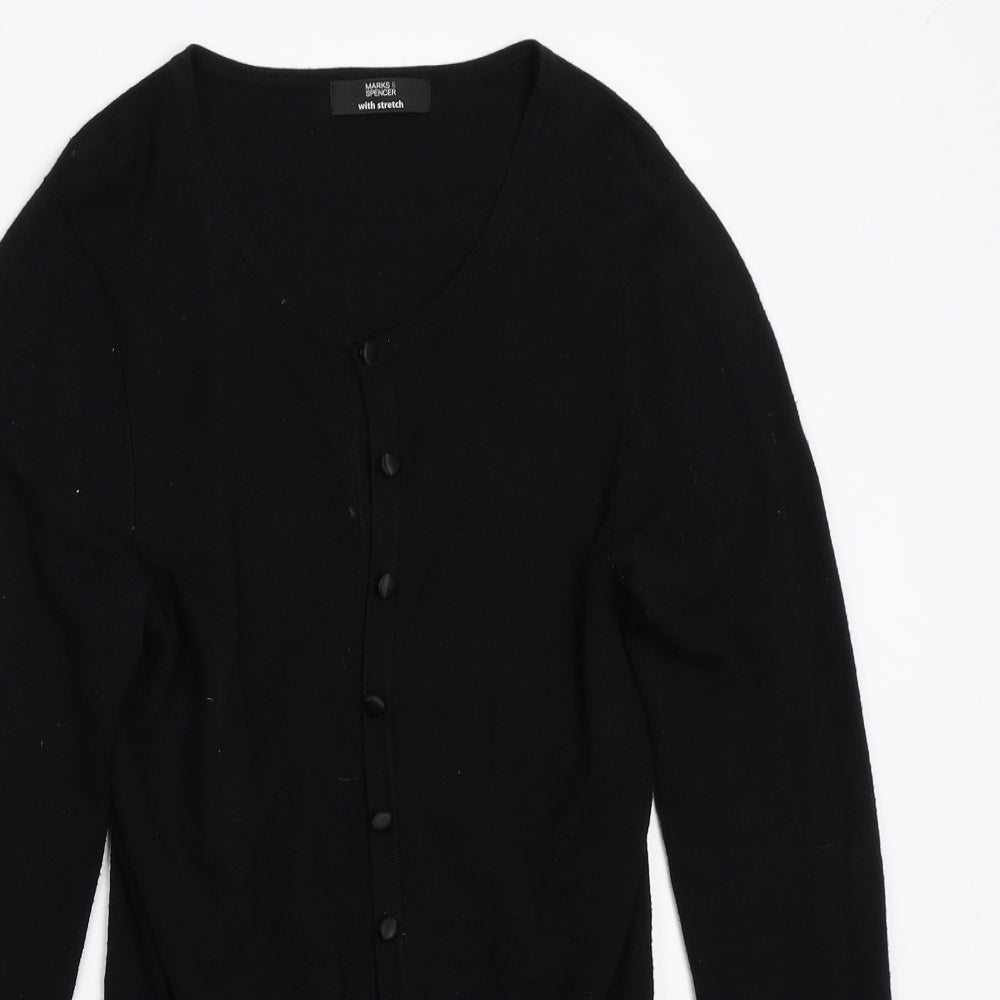 Marks and Spencer Womens Black   Cardigan Jumper Size 12