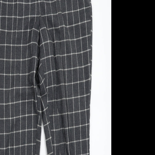 TU Womens Grey Check  Trousers  Size 10 L26 in