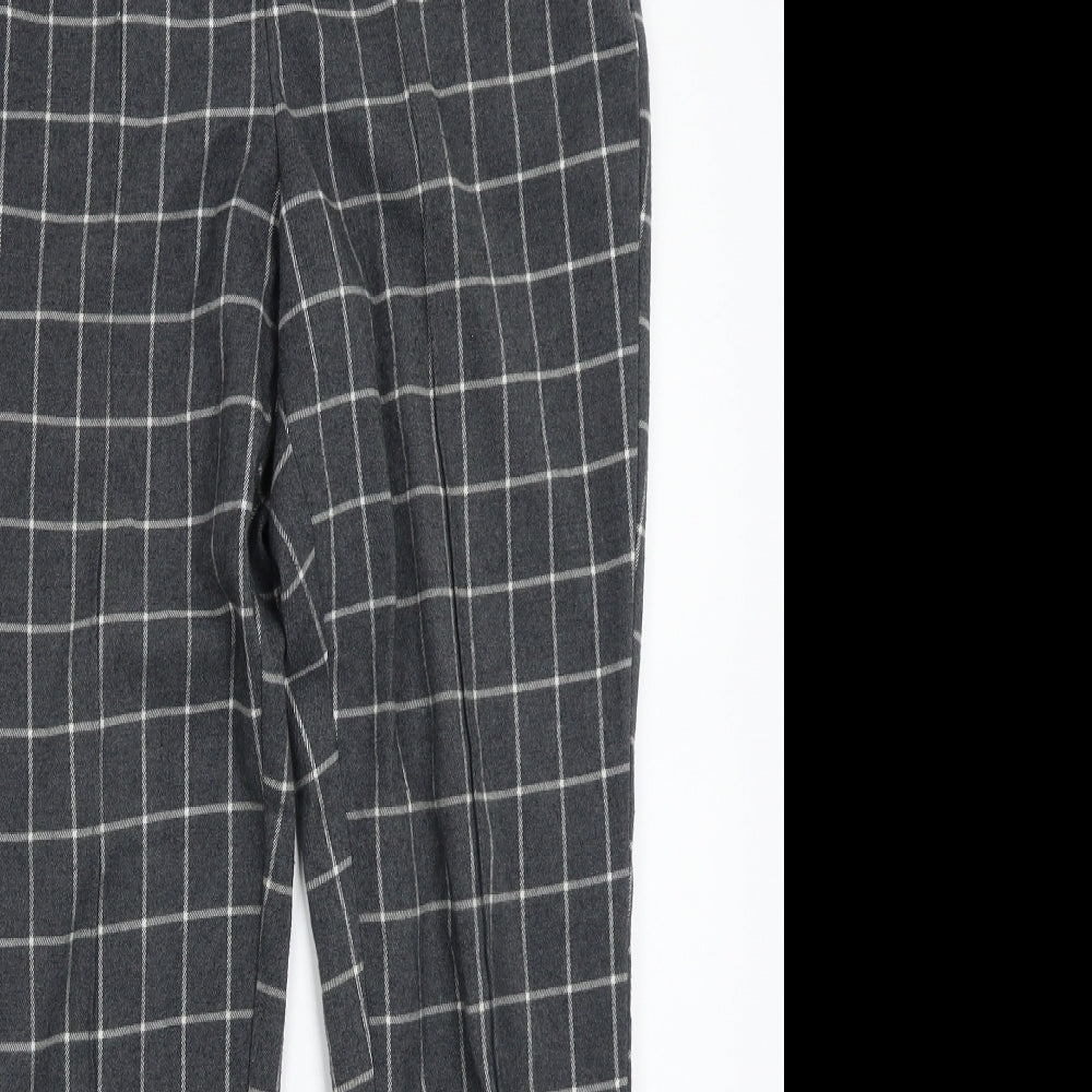 TU Womens Grey Check  Trousers  Size 10 L26 in