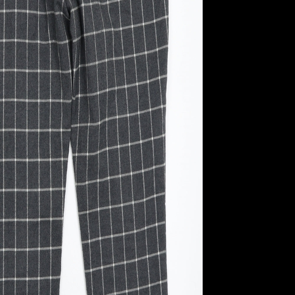 TU Womens Grey Check  Trousers  Size 10 L26 in