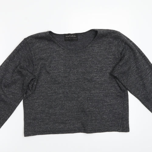 Natural feeling Womens Grey   Pullover Jumper One Size
