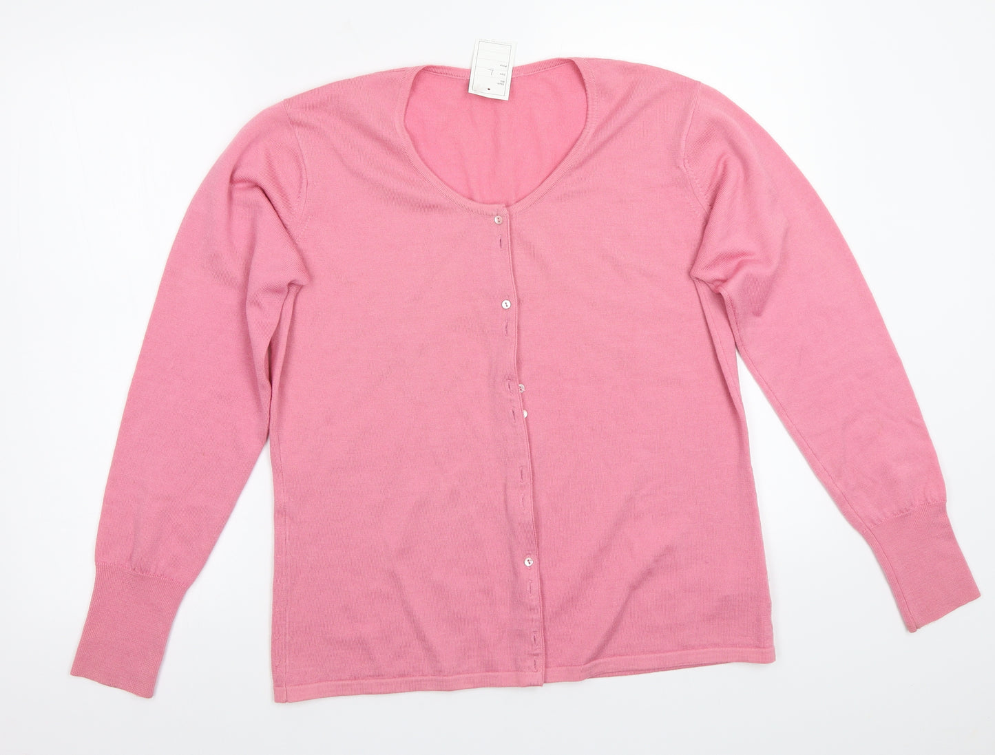 Woolmark Womens Pink   Cardigan Jumper Size L