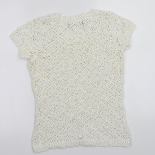 Principles Womens White   Basic T-Shirt Size 10