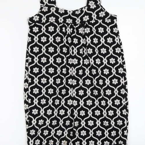 Veritgo Womens Black Floral  A-Line  Size XS