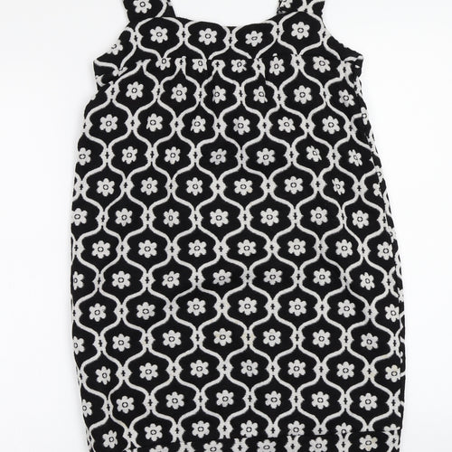 Veritgo Womens Black Floral  A-Line  Size XS