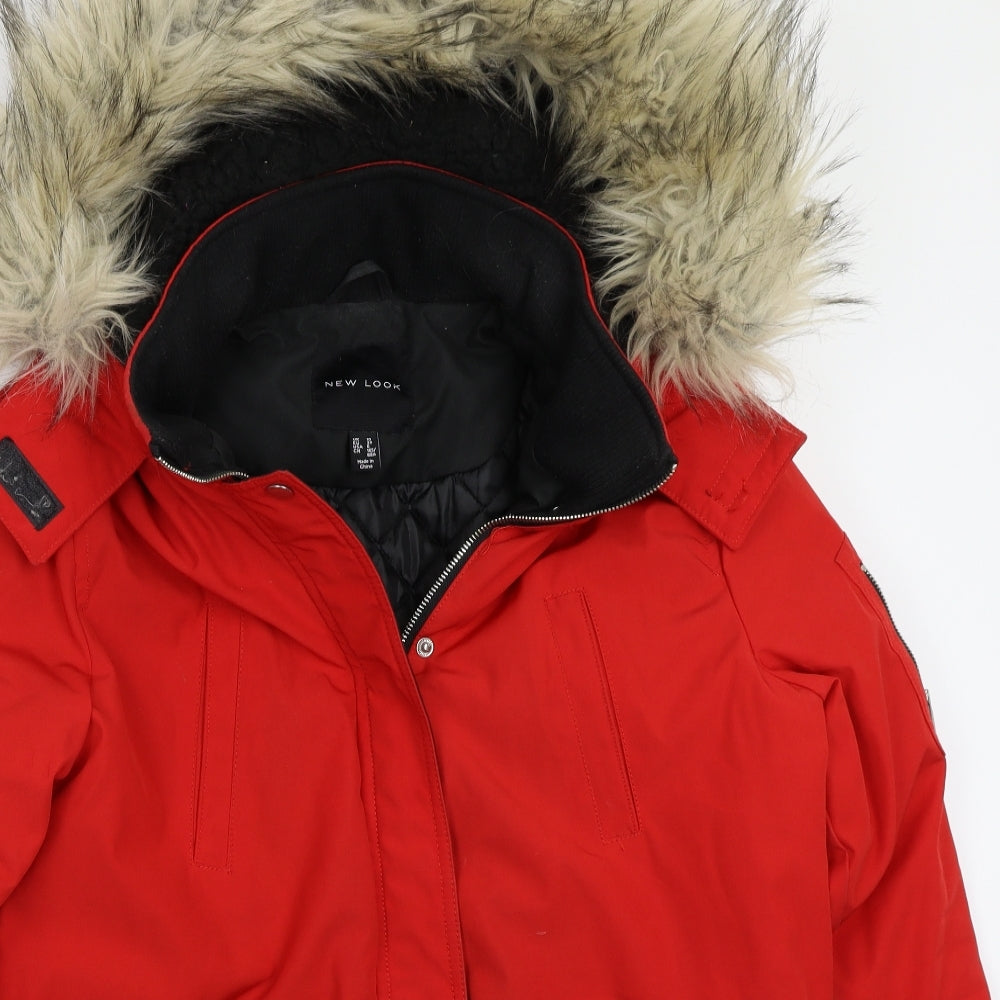 Newlook Womens Red   Jacket Coat Size 10