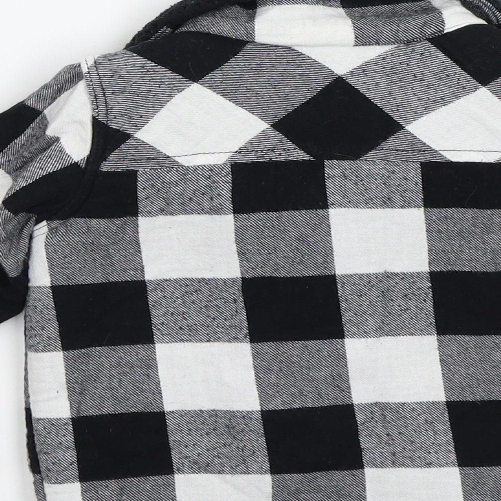 fred&flo Baby Black Check  Jacket Coatigan Size 6-9 Months