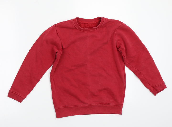 Nutmeg Girls Red Pullover Jumper Size 5-6 Years