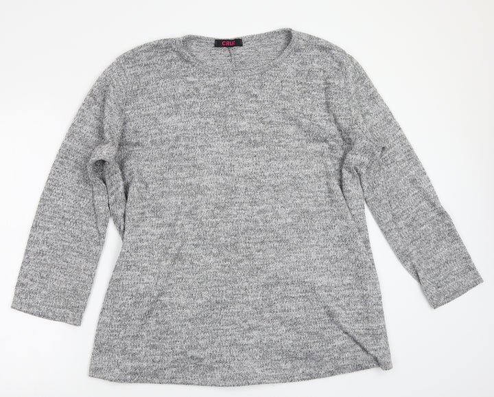Cruz Womens Grey Pullover Jumper One Size