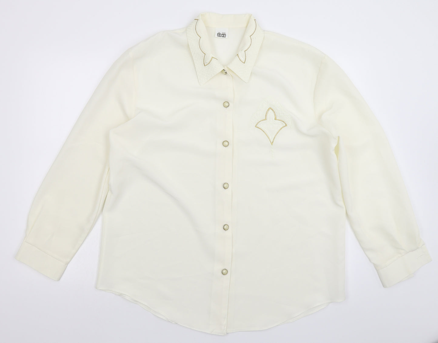 Preworn Womens White   Basic Button-Up Size 20