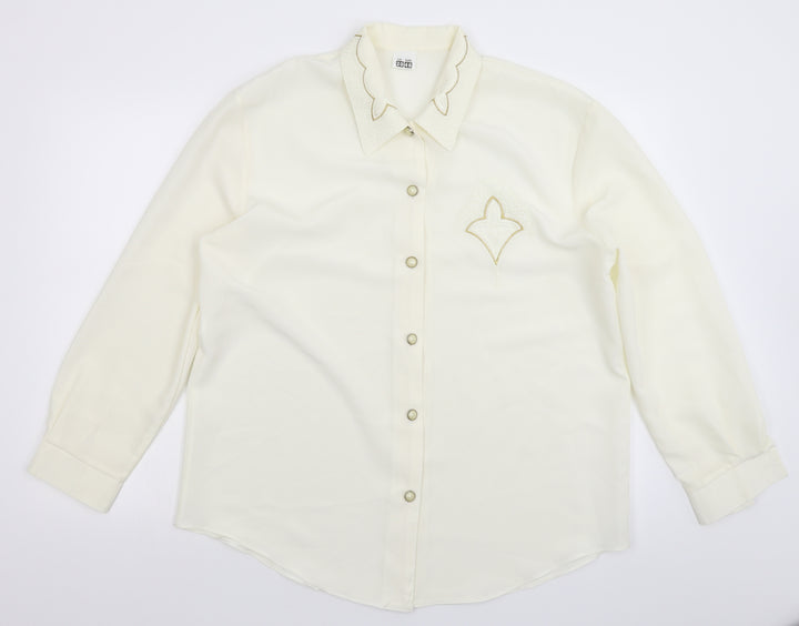 Preworn Womens White   Basic Button-Up Size 20