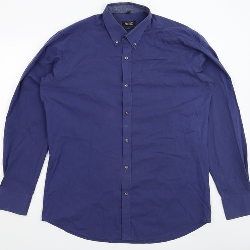 Recman Mens Blue    Dress Shirt Size 43