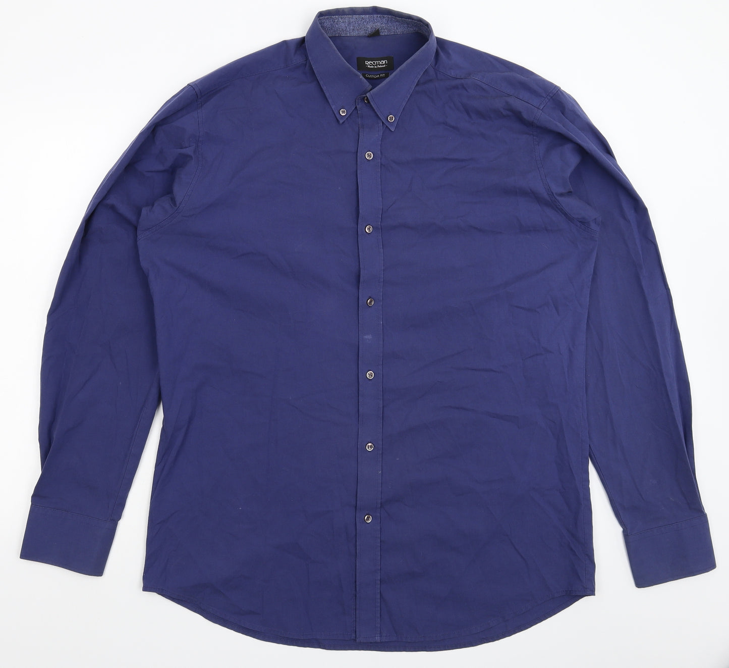Recman Mens Blue    Dress Shirt Size 43