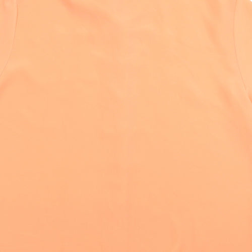 Preworn Womens Pink  Satin Basic Button-Up Size 16