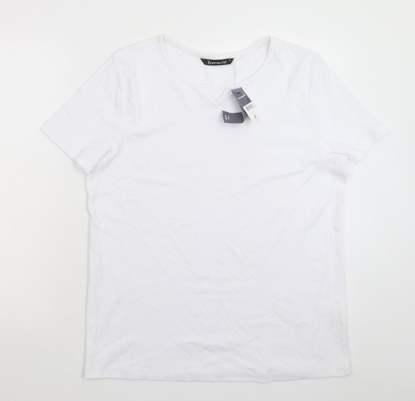 Bonmarché Womens White   Basic T-Shirt Size L