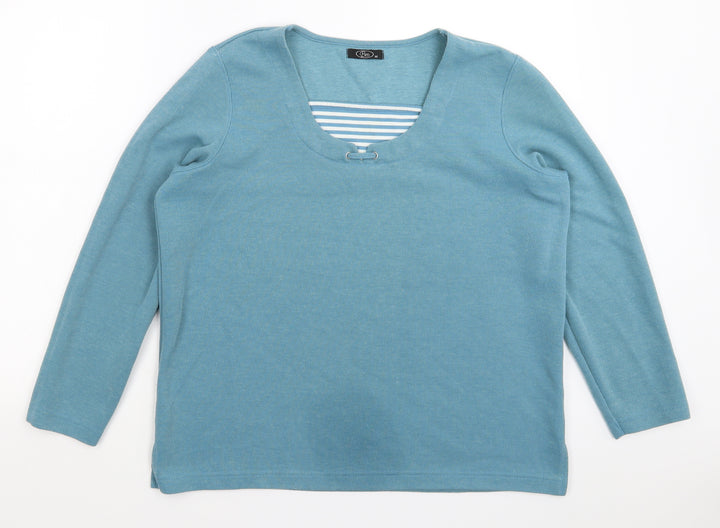 BM Womens Blue   Pullover Sweatshirt Size M