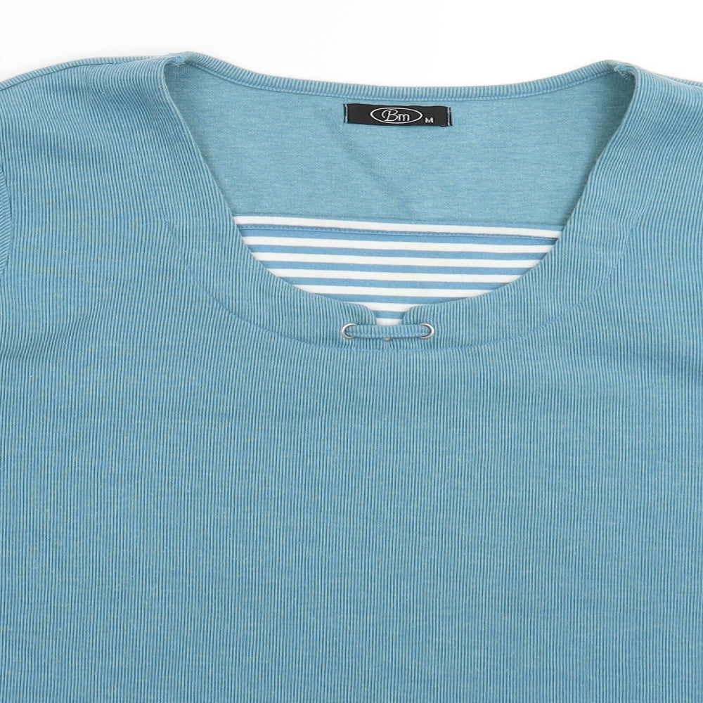 BM Womens Blue   Pullover Sweatshirt Size M