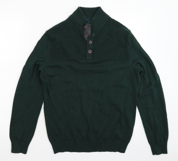 Club Room Womens Green Knit Pullover Jumper Size L