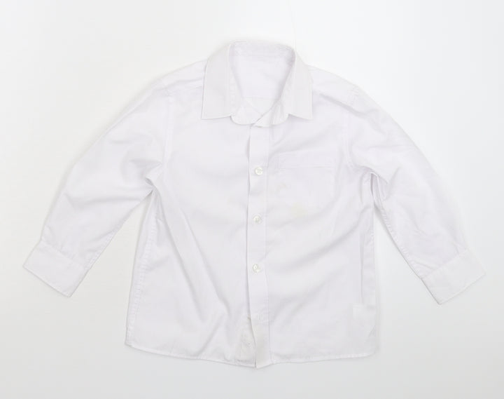 F&F Boys White Basic Button-Up Size 4-5 Years - Formal