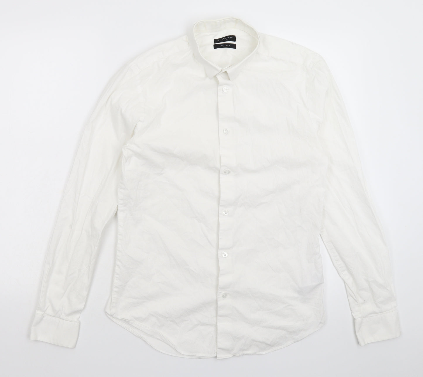 New Look Mens White    Dress Shirt Size M