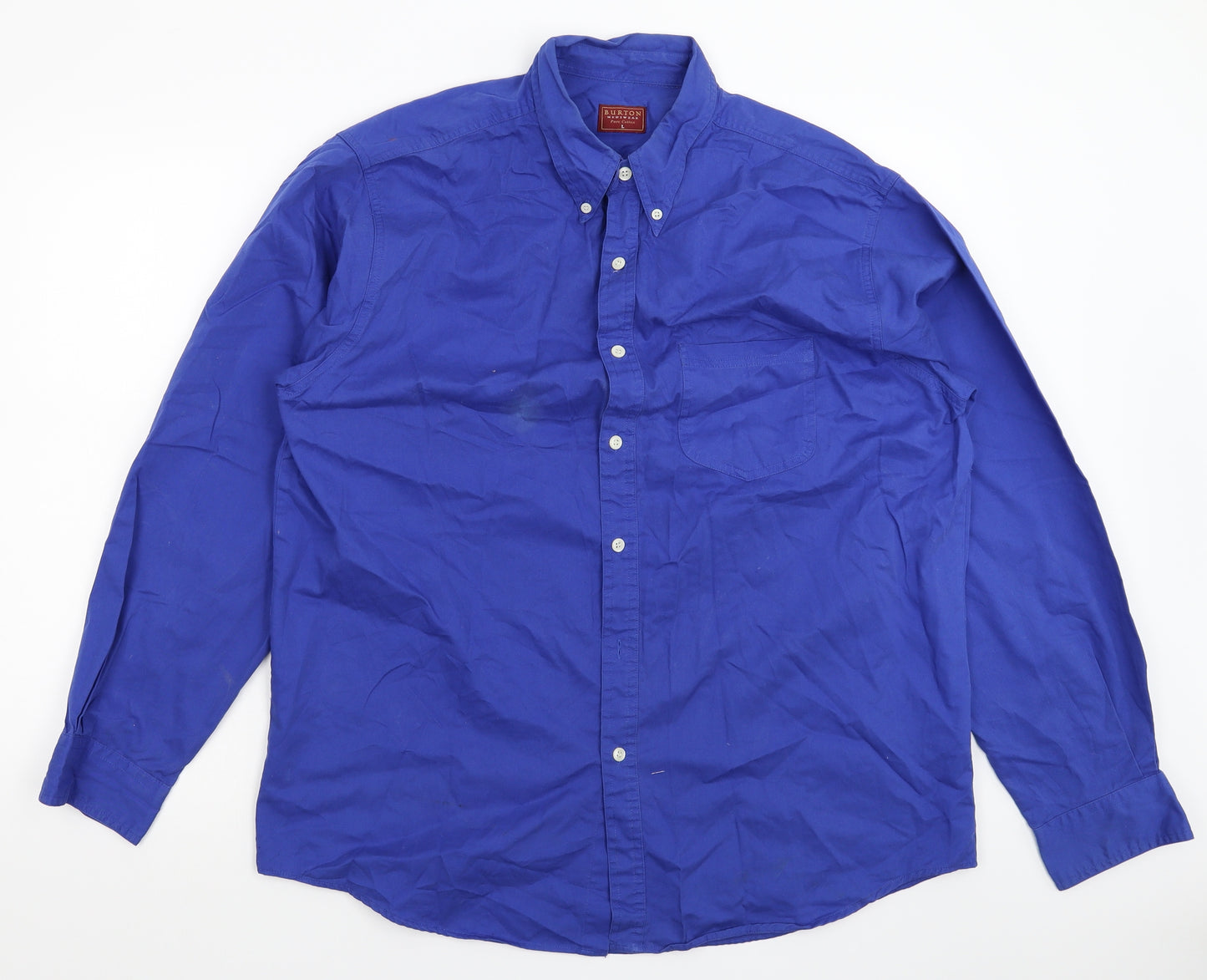 Burton Mens Blue    Button-Up Size L