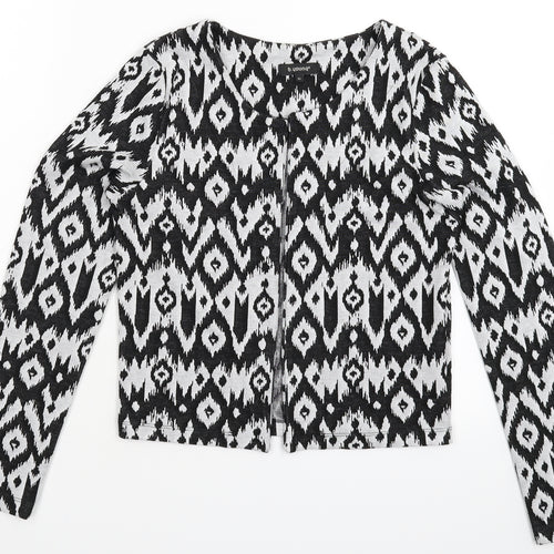 b.young Womens Multicoloured Geometric Knit Cardigan Jumper Size XS