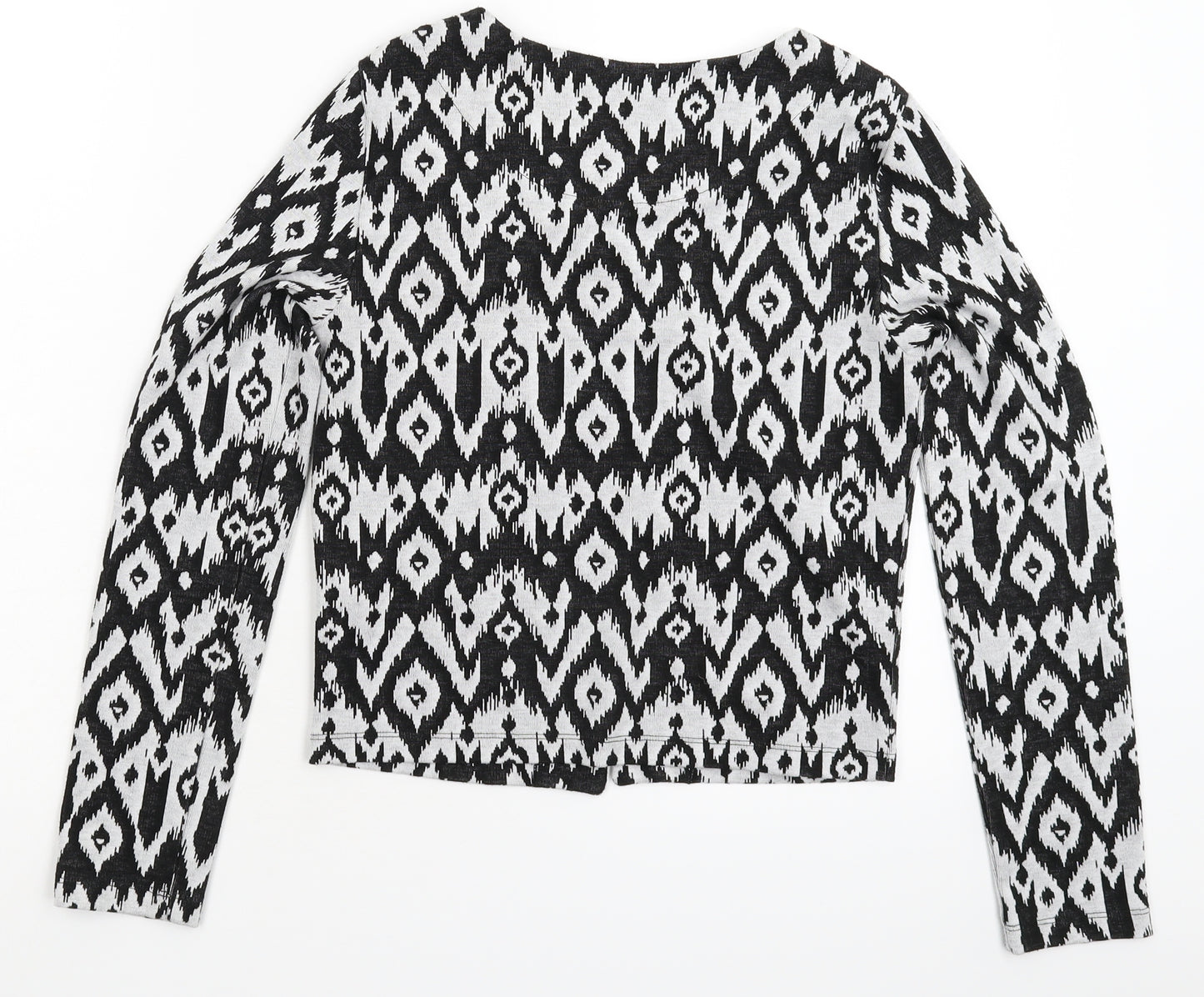 b.young Womens Multicoloured Geometric Knit Cardigan Jumper Size XS