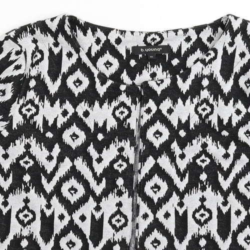 b.young Womens Multicoloured Geometric Knit Cardigan Jumper Size XS