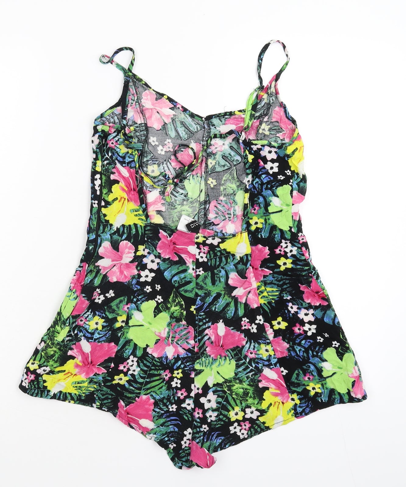 Divided Womens Multicoloured Floral  Jumpsuit One-Piece Size 10