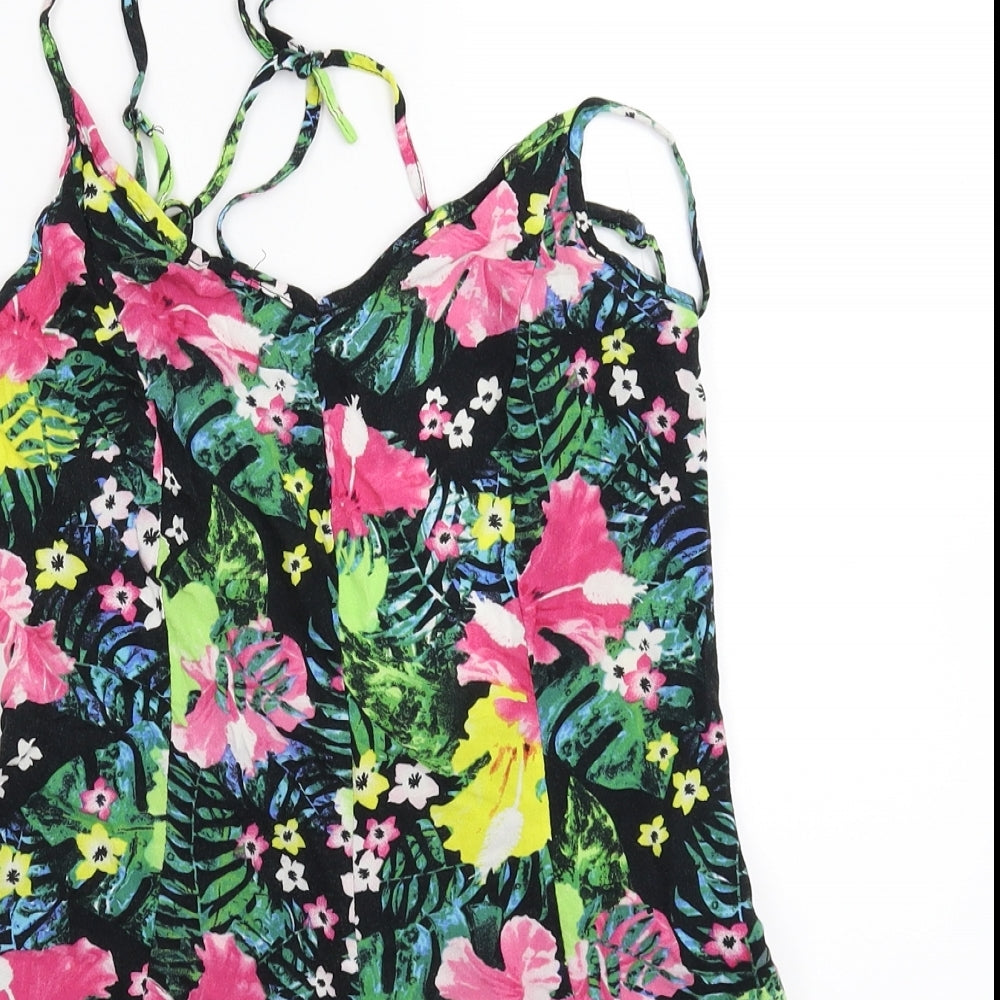 Divided Womens Multicoloured Floral  Jumpsuit One-Piece Size 10