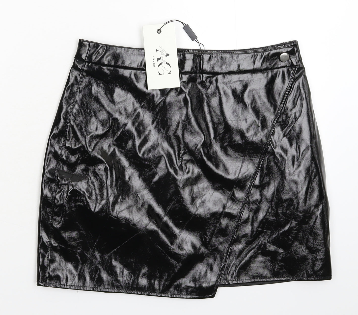 Adorable Caro Womens Black   A-Line Skirt Size 26 in  - Faux Leather