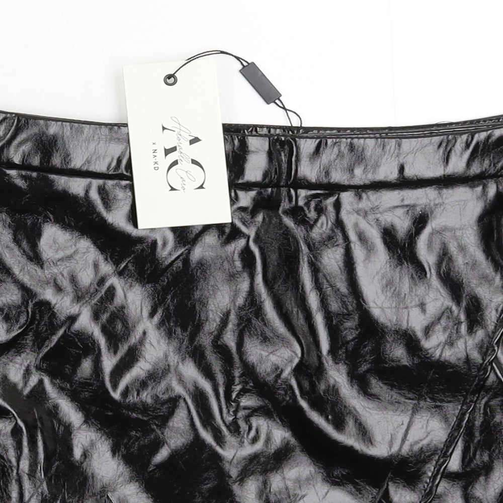 Adorable Caro Womens Black   A-Line Skirt Size 26 in  - Faux Leather