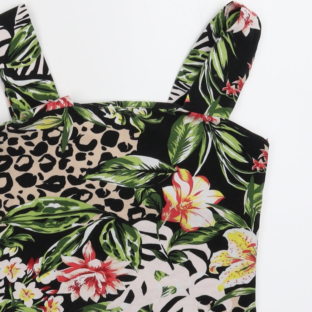 Dorothy Perkins Womens Multicoloured Floral  Basic Tank Size 8