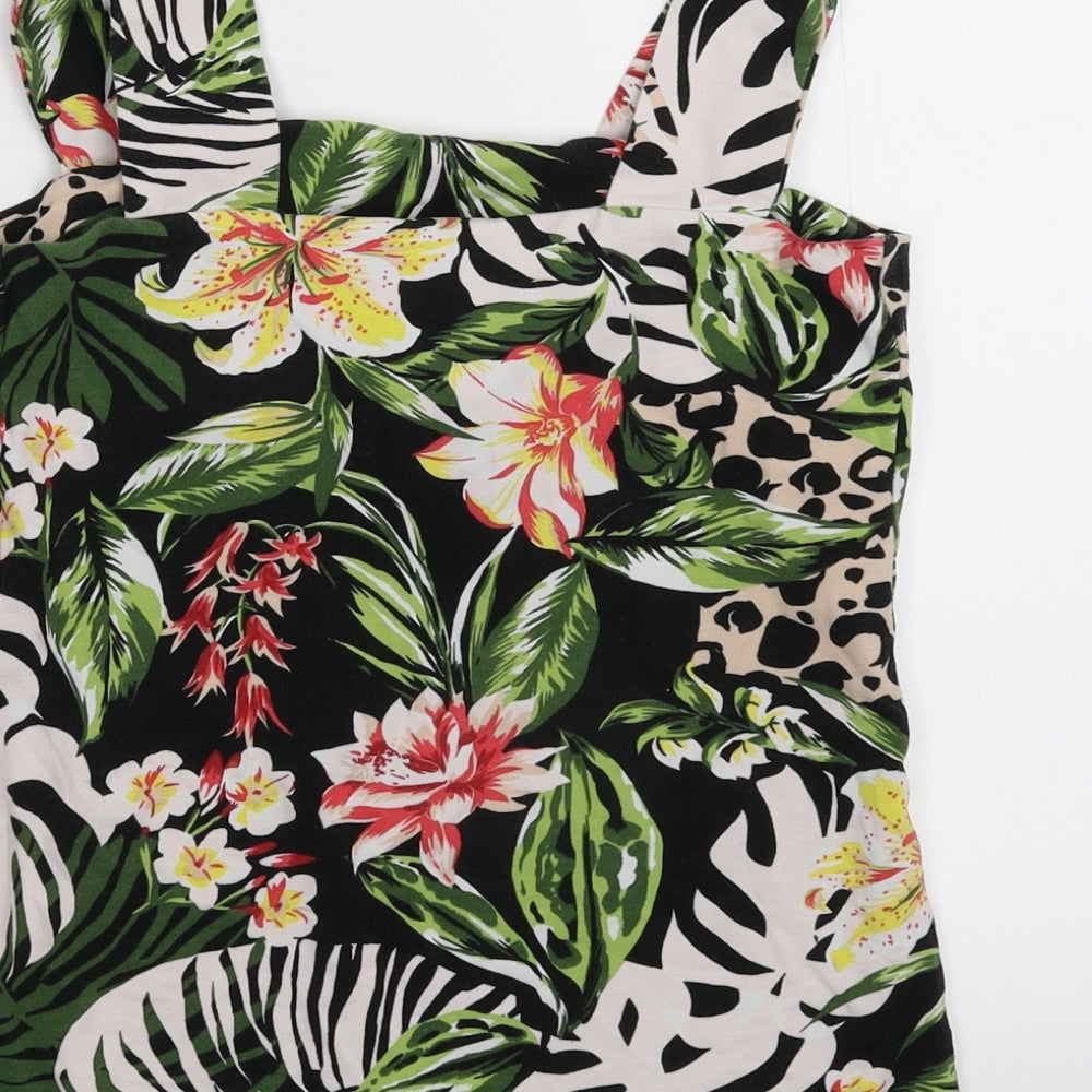 Dorothy Perkins Womens Multicoloured Floral  Basic Tank Size 8