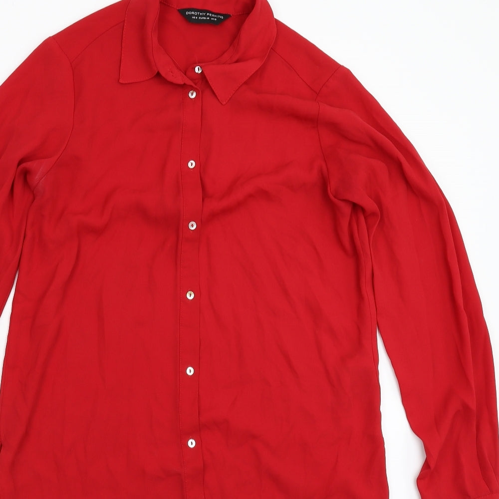 Dorothy Perkins Womens Red   Shirt Dress  Size 12