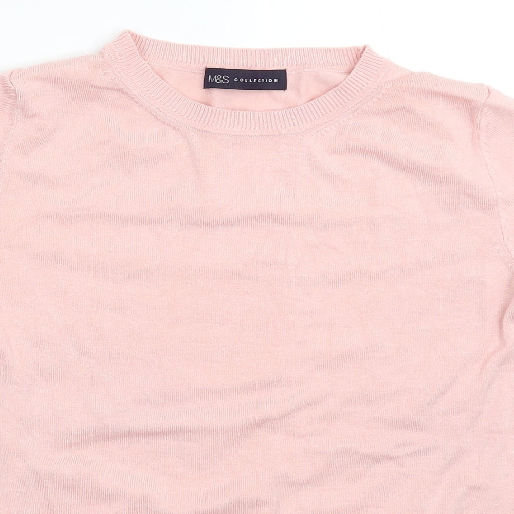Marks and Spencer Womens Pink  Knit Pullover Jumper Size 6