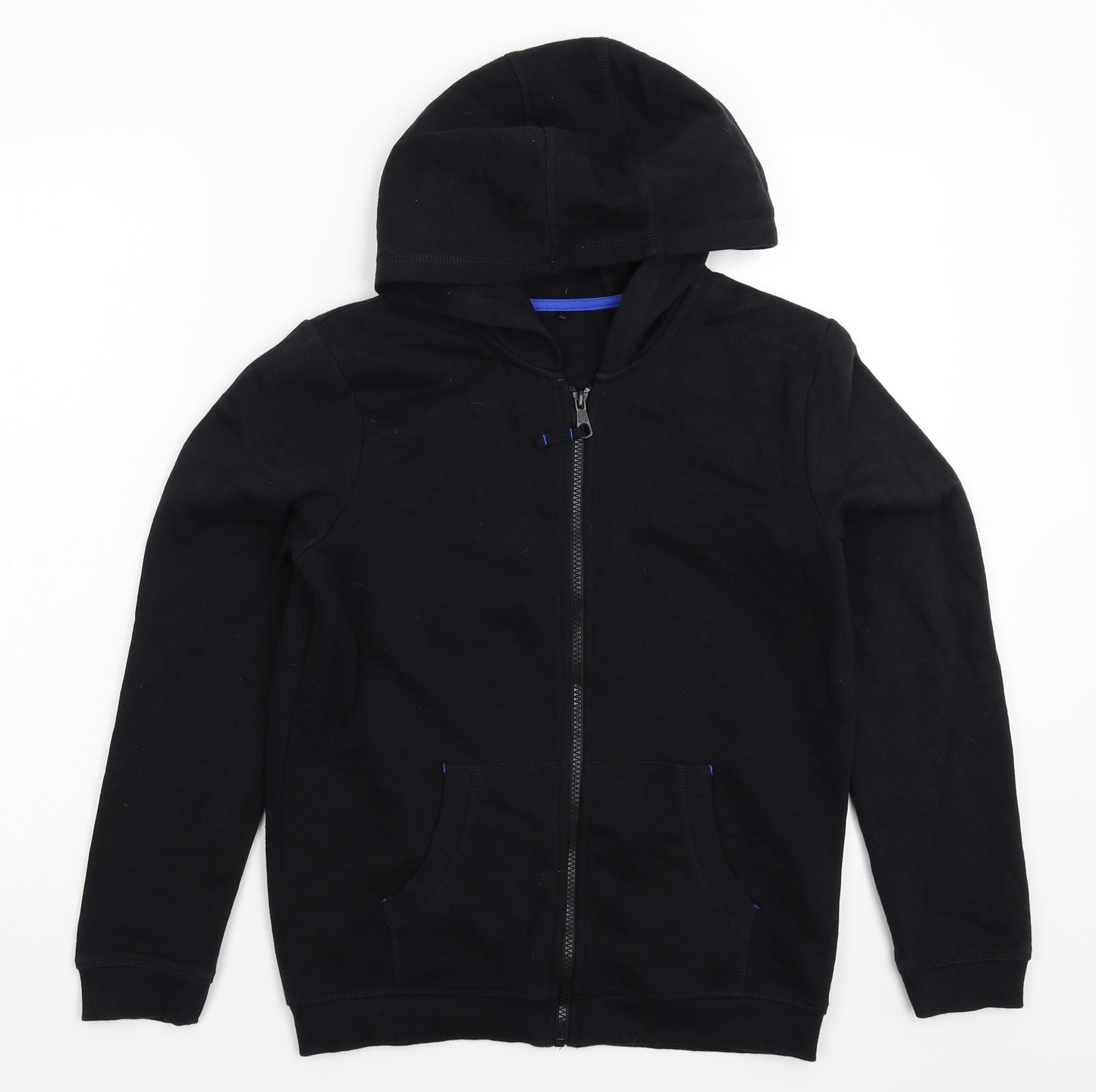 George Boys Black   Full Zip Hoodie Size 12-13 Years
