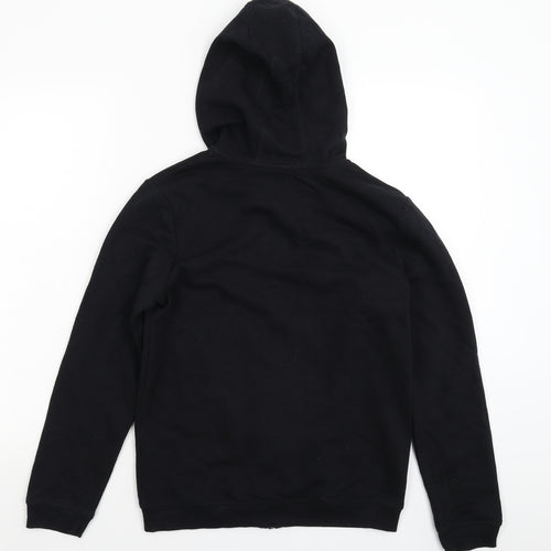 George Boys Black   Full Zip Hoodie Size 12-13 Years