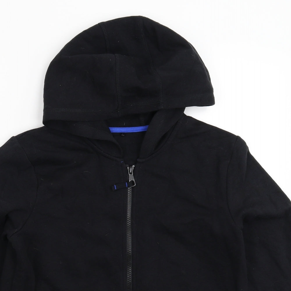 George Boys Black   Full Zip Hoodie Size 12-13 Years