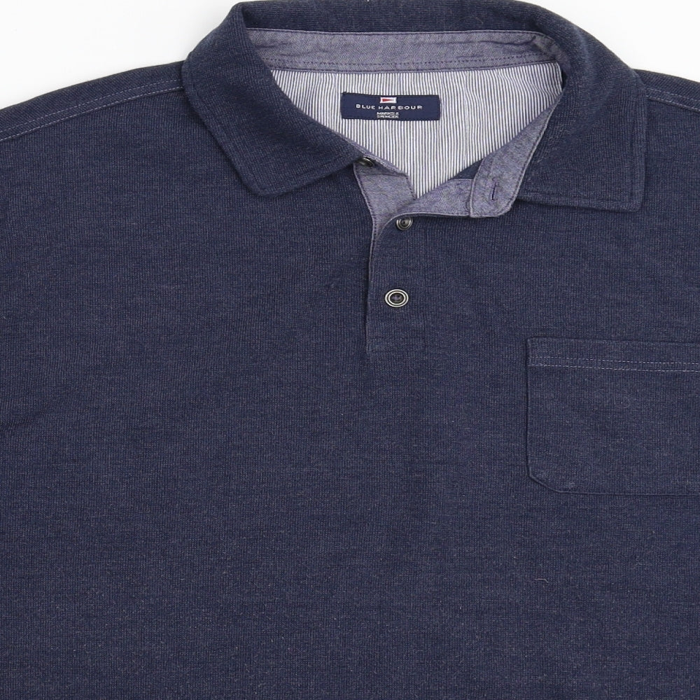 Blue Harbour Mens Blue    Polo Size 2XL