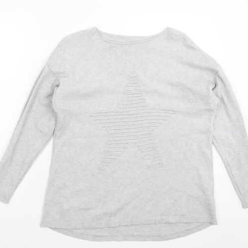 Preworn Womens Grey  Knit Pullover Jumper Size L