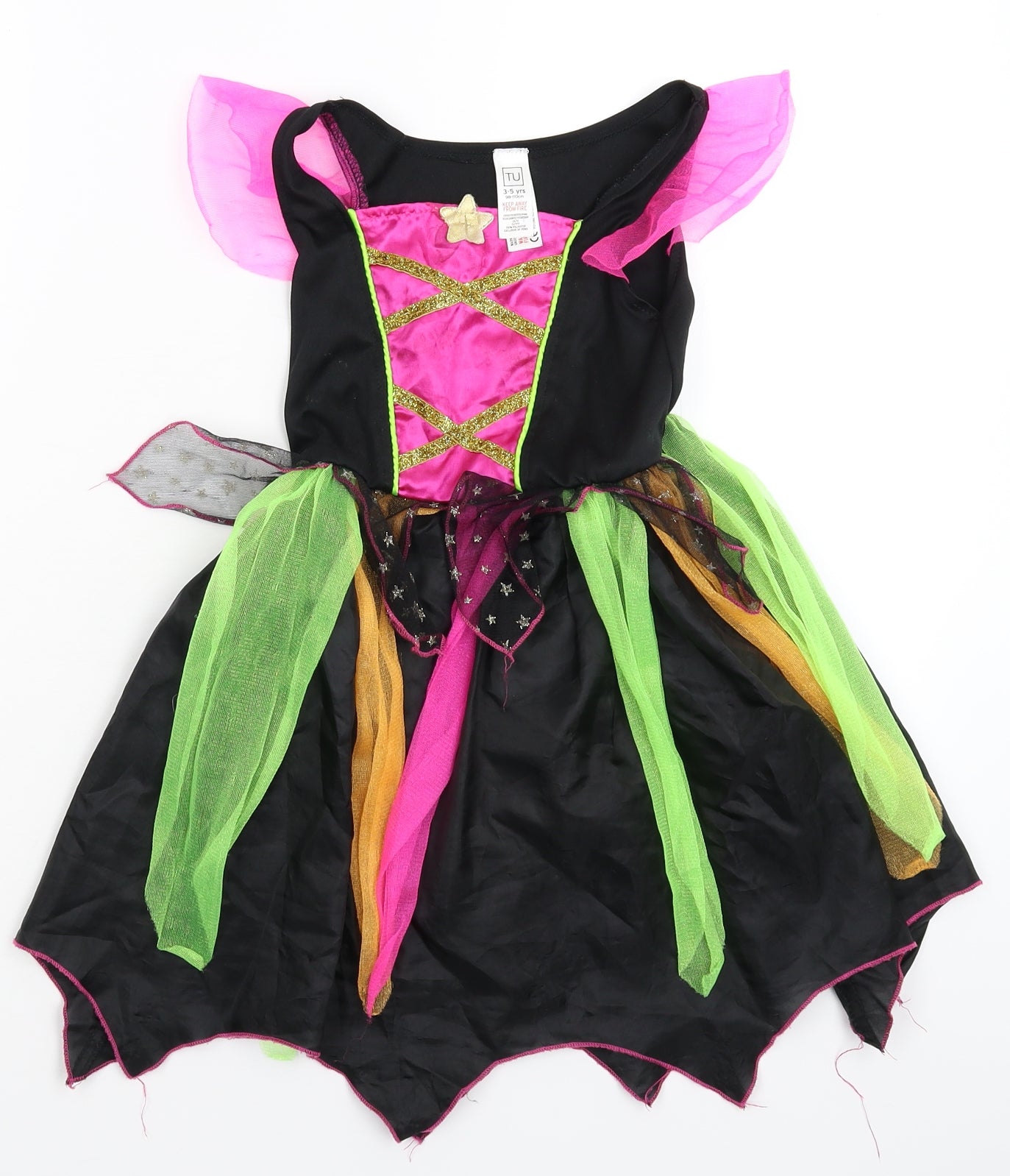 TU Girls Black   Fit & Flare  Size 4-5 Years