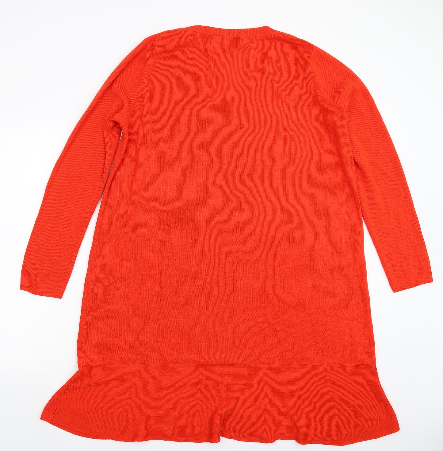 ASOS Womens Orange  Knit Jumper Dress  Size 12  - Oversized