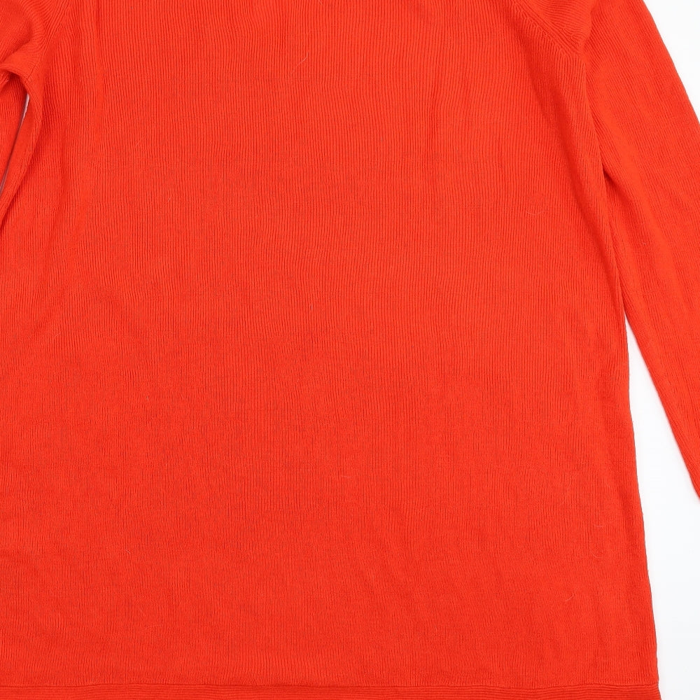ASOS Womens Orange  Knit Jumper Dress  Size 12  - Oversized