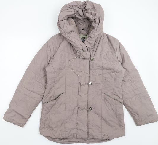 Front view of Four Seasons women’s grey jacket coat, size M