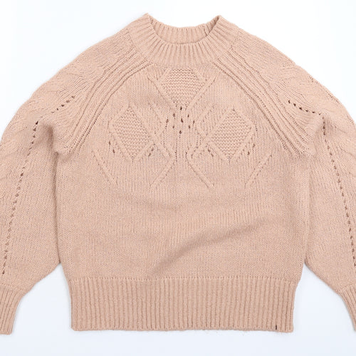 George Womens Beige  Knit Pullover Jumper Size S
