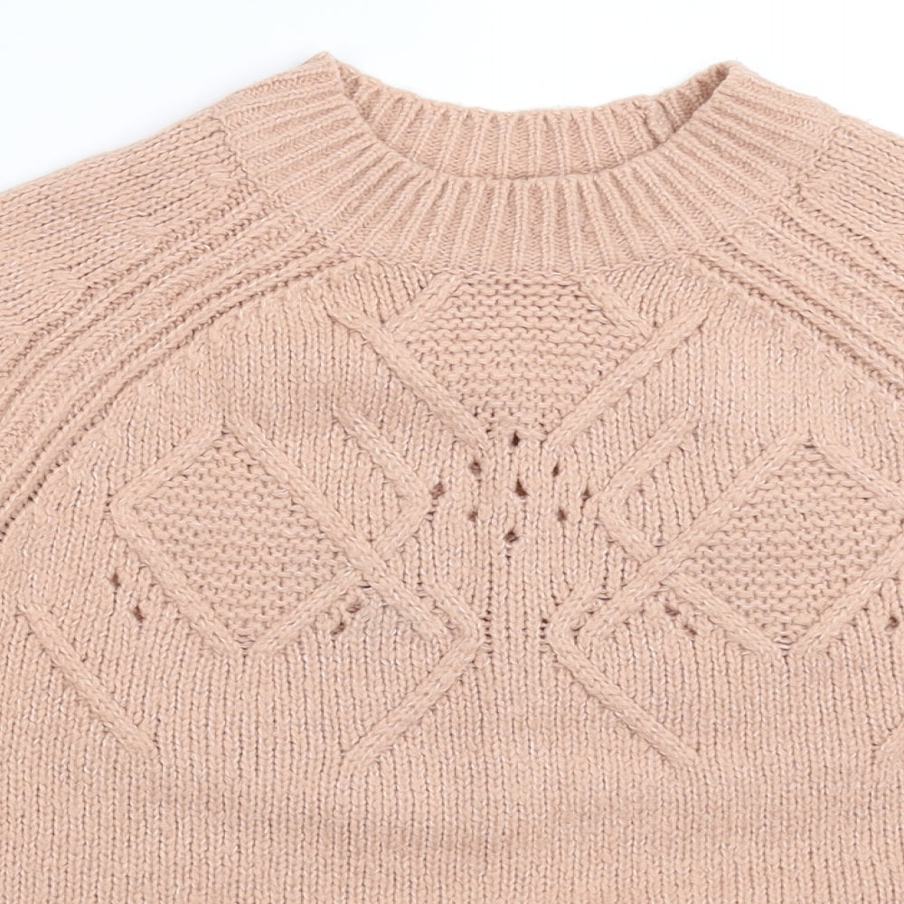 George Womens Beige  Knit Pullover Jumper Size S