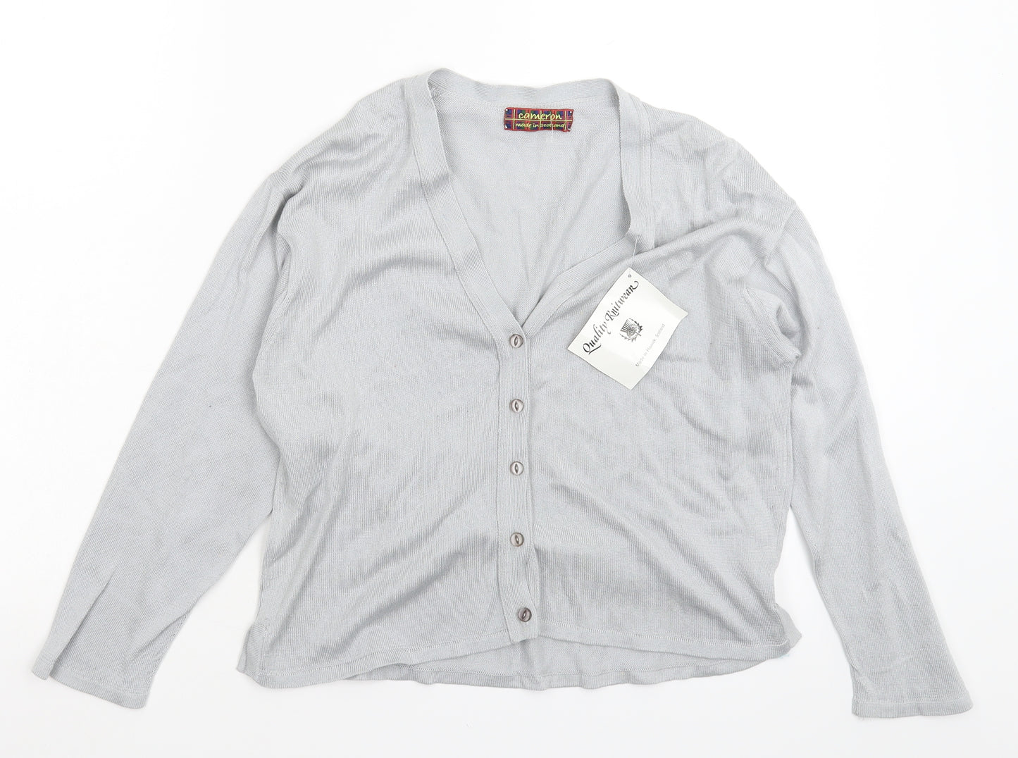 Cameron Womens Grey  Knit Cardigan Jumper Size 8