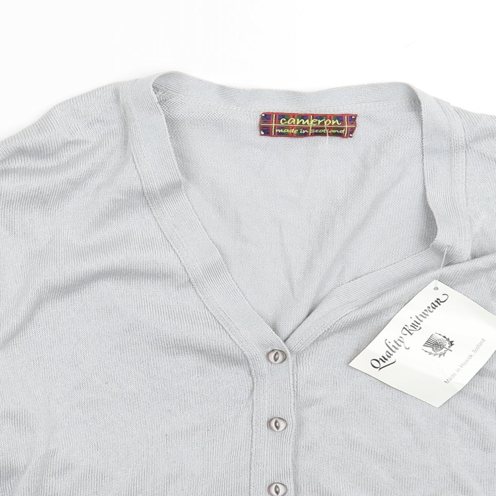 Cameron Womens Grey  Knit Cardigan Jumper Size 8