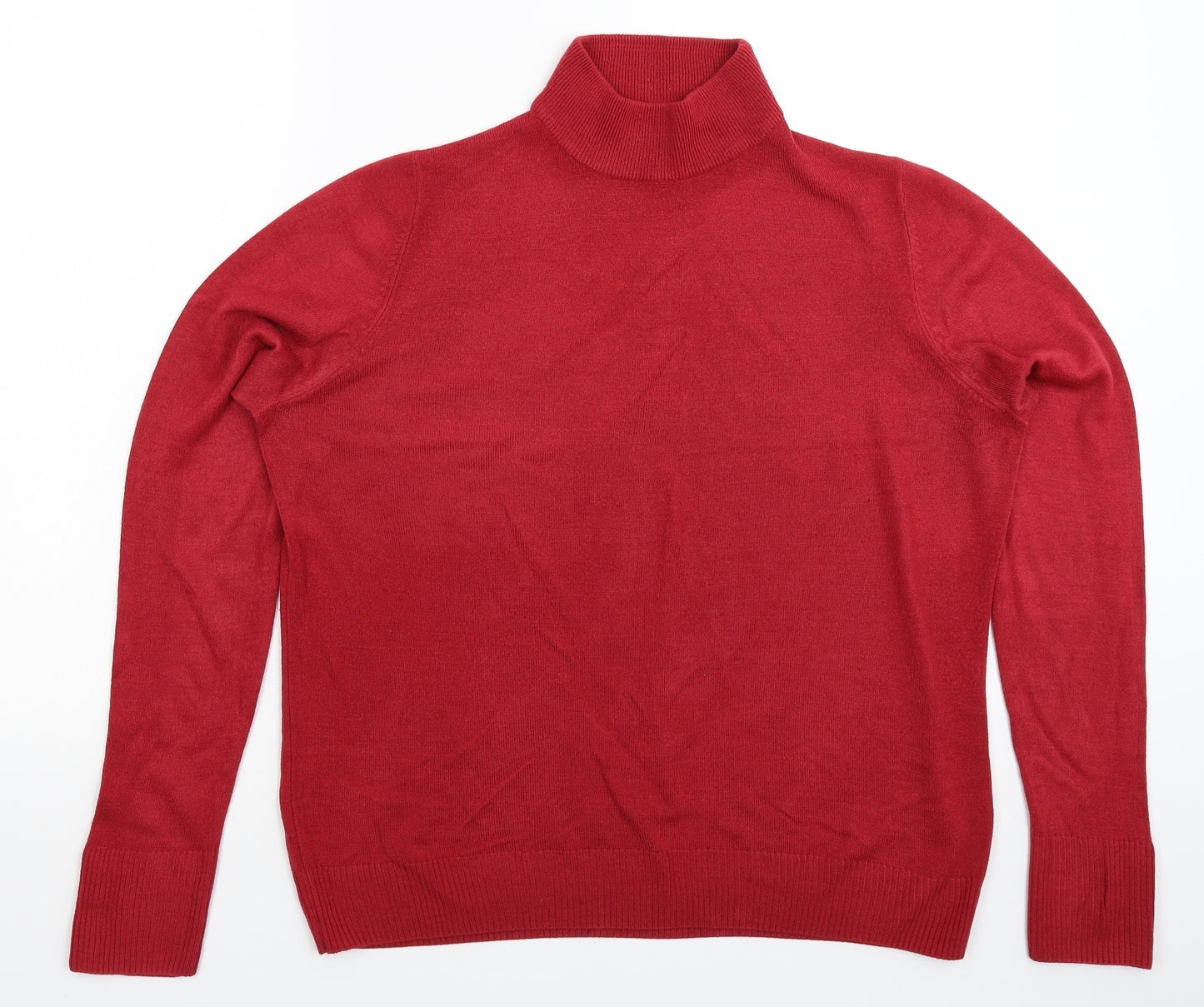 Marks and Spencer Womens Red  Knit Pullover Jumper Size 12  - Oversized